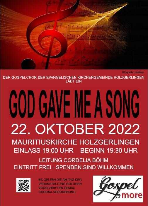 Jahreskonzert Gospel and More  -  God gave me a song